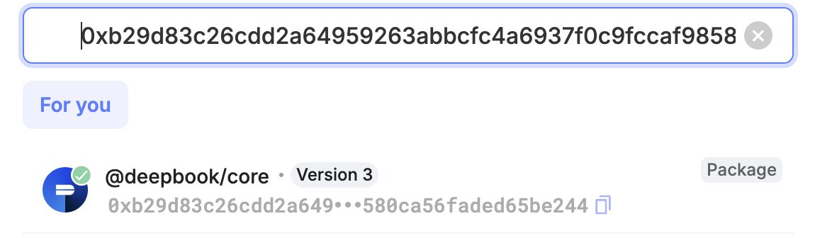 Package search